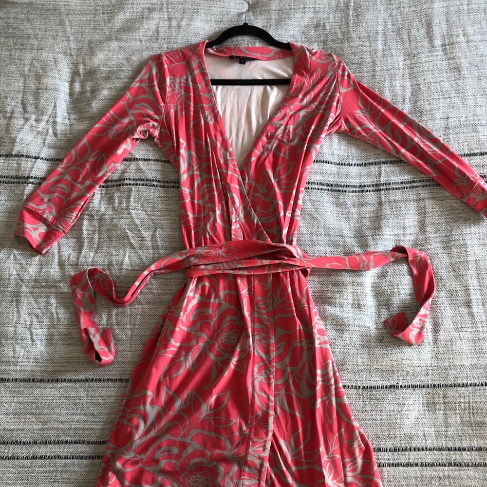 Pink wrap dress